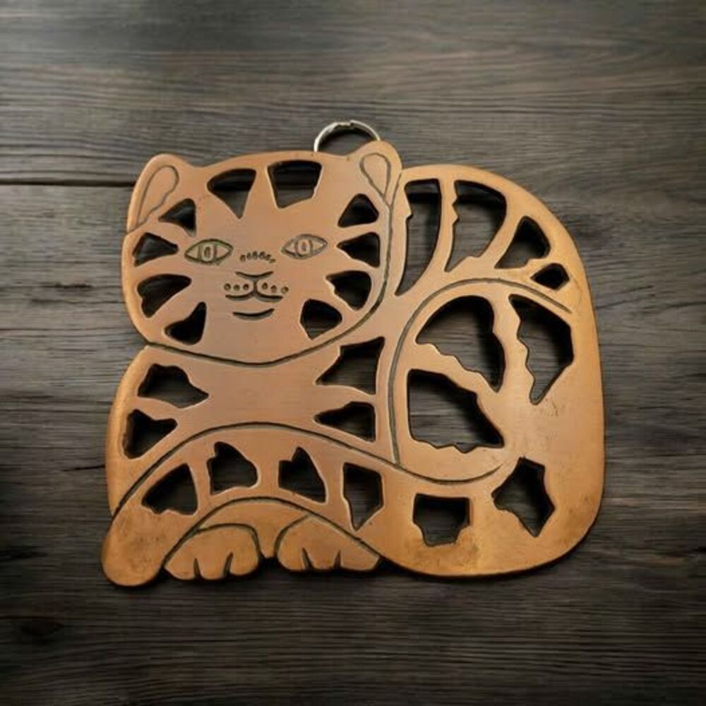 Copper Cat Trivet or Wall hanging